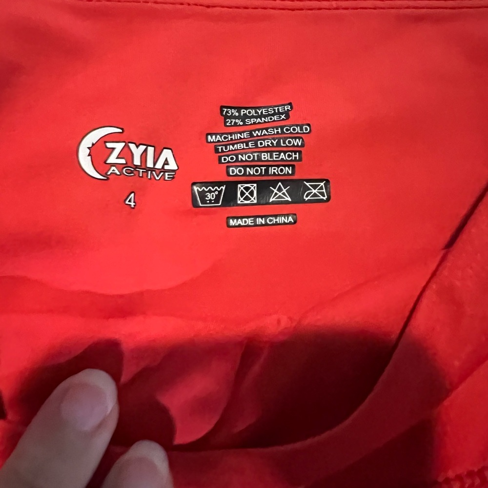 Size 4 red zyia leggings